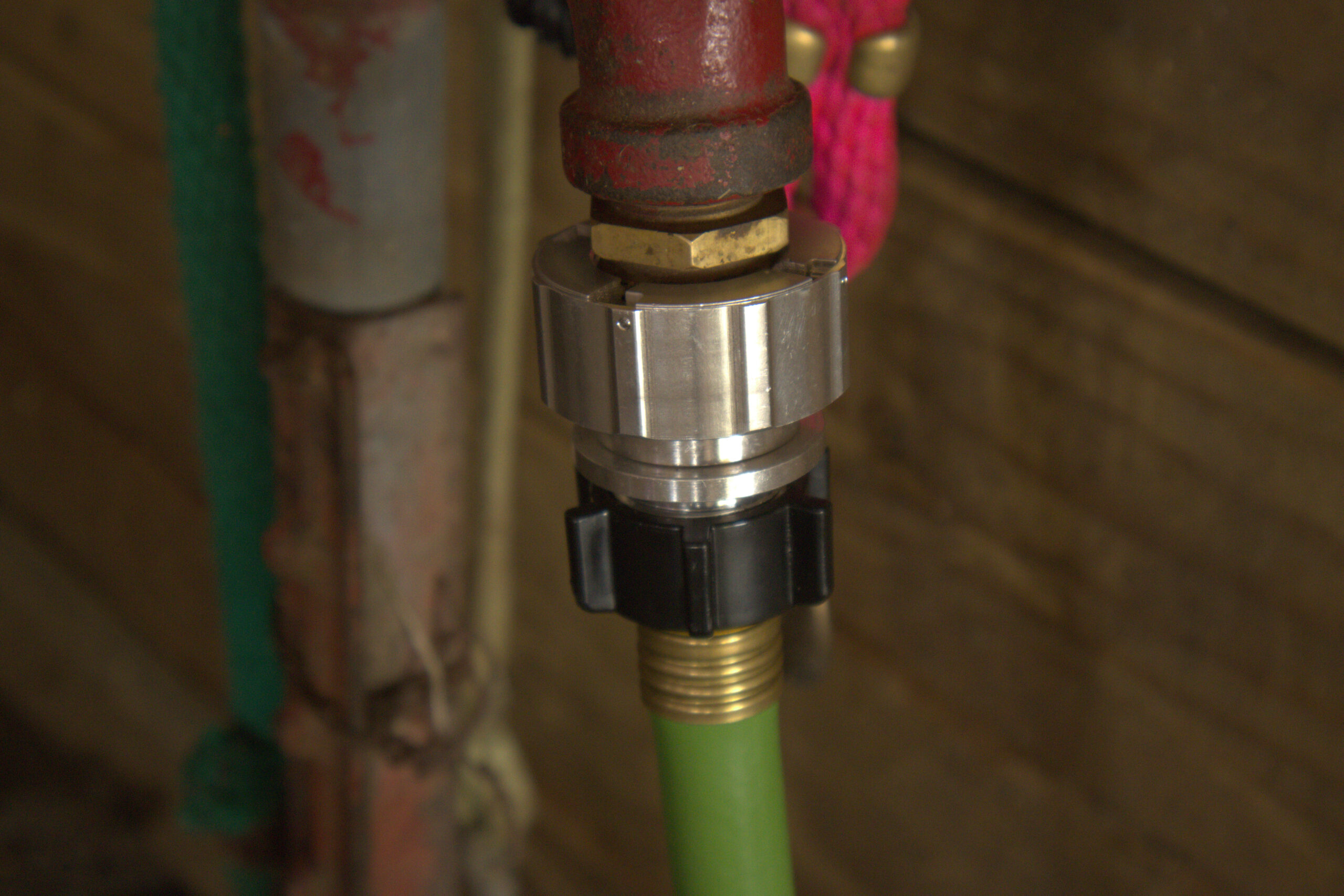 Hose Shark connector on irrigation system