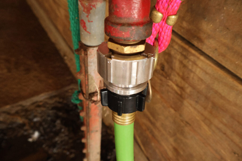 Hose Shark used for spraying debris and cleaning driveways and sidewalks.c