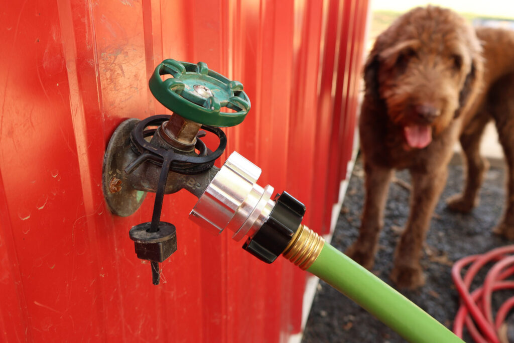 Hose Shark handles heavy hose movement without loosening or leaks.