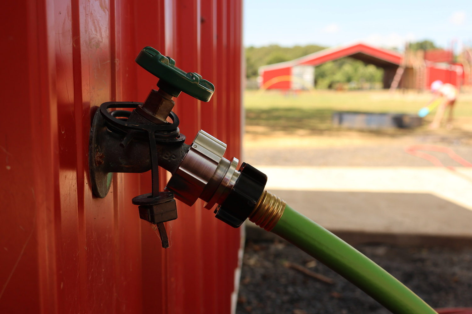 Hose Shark used in dusty construction environmentc