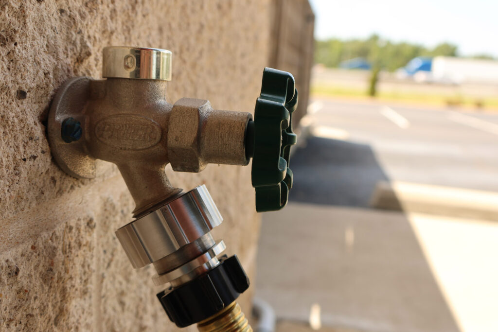Hose Shark connector on RV trailer hookup