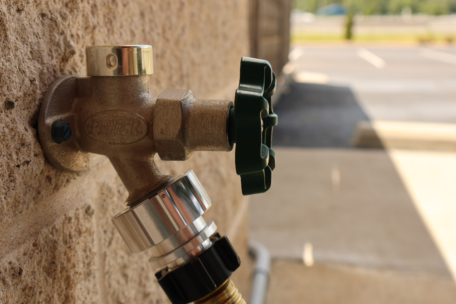 Hose Shark connected to garden misting system