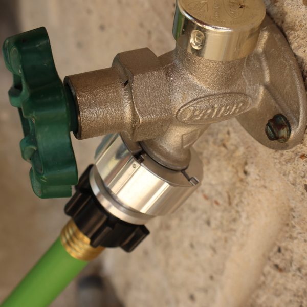 Hose Shark connector on barn wash station